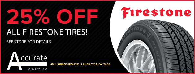 25% Off All Firestone Tires!